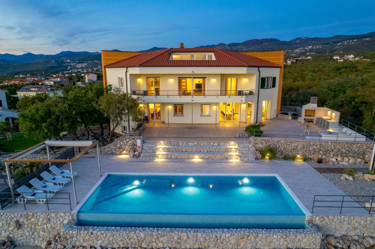 Luxury Villa Ostro With Pool & Krk Bridge View Kraljevica Zewnętrze zdjęcie