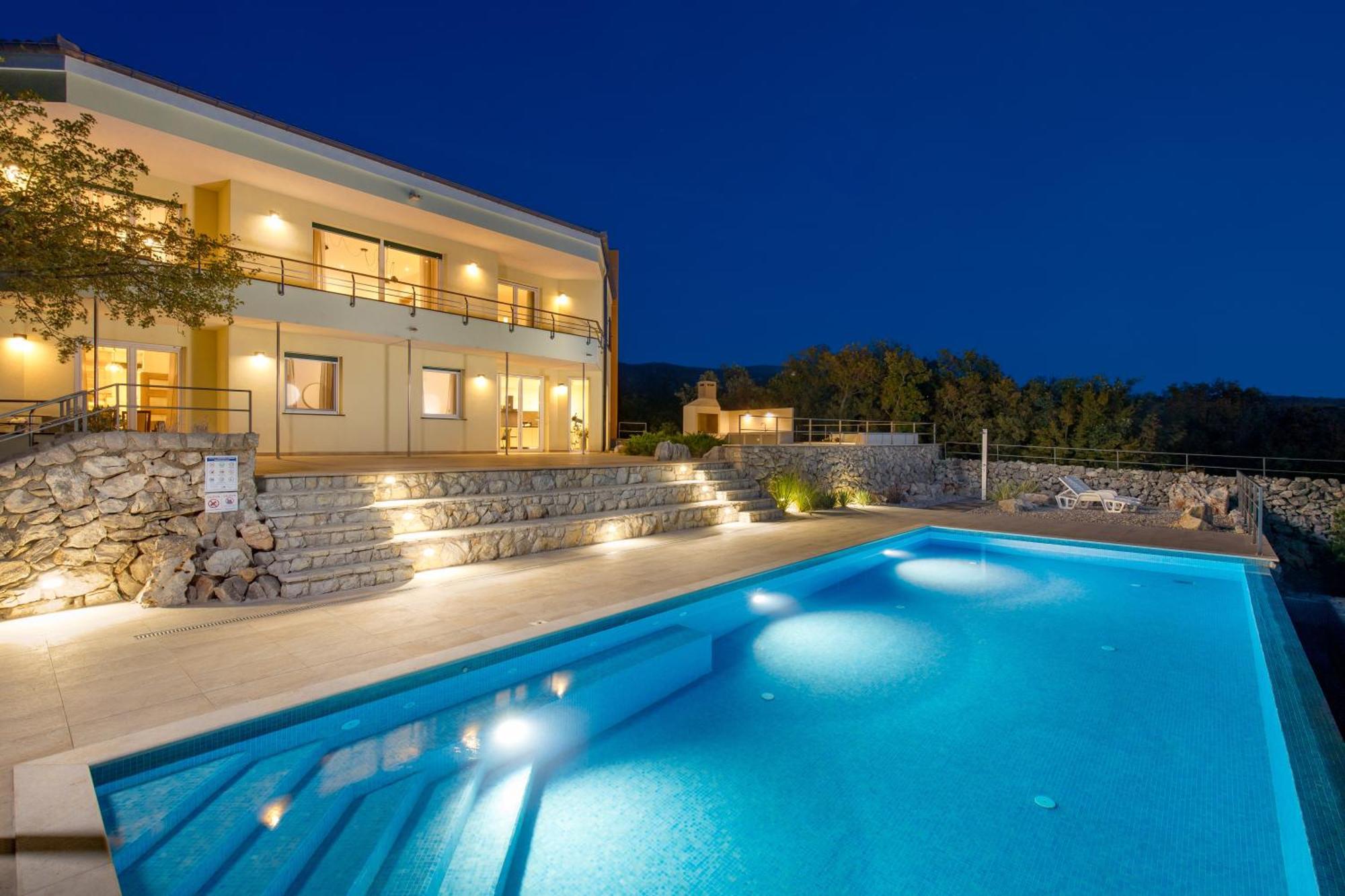 Luxury Villa Ostro With Pool & Krk Bridge View Kraljevica Zewnętrze zdjęcie