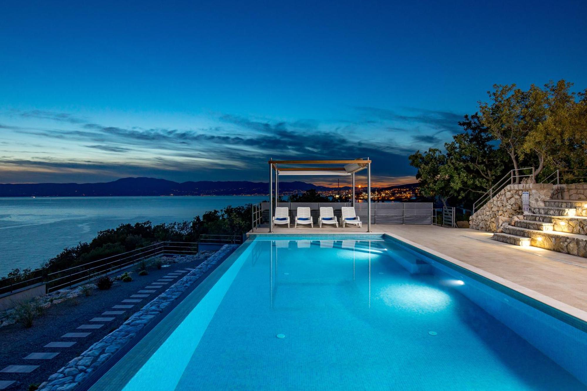 Luxury Villa Ostro With Pool & Krk Bridge View Kraljevica Zewnętrze zdjęcie