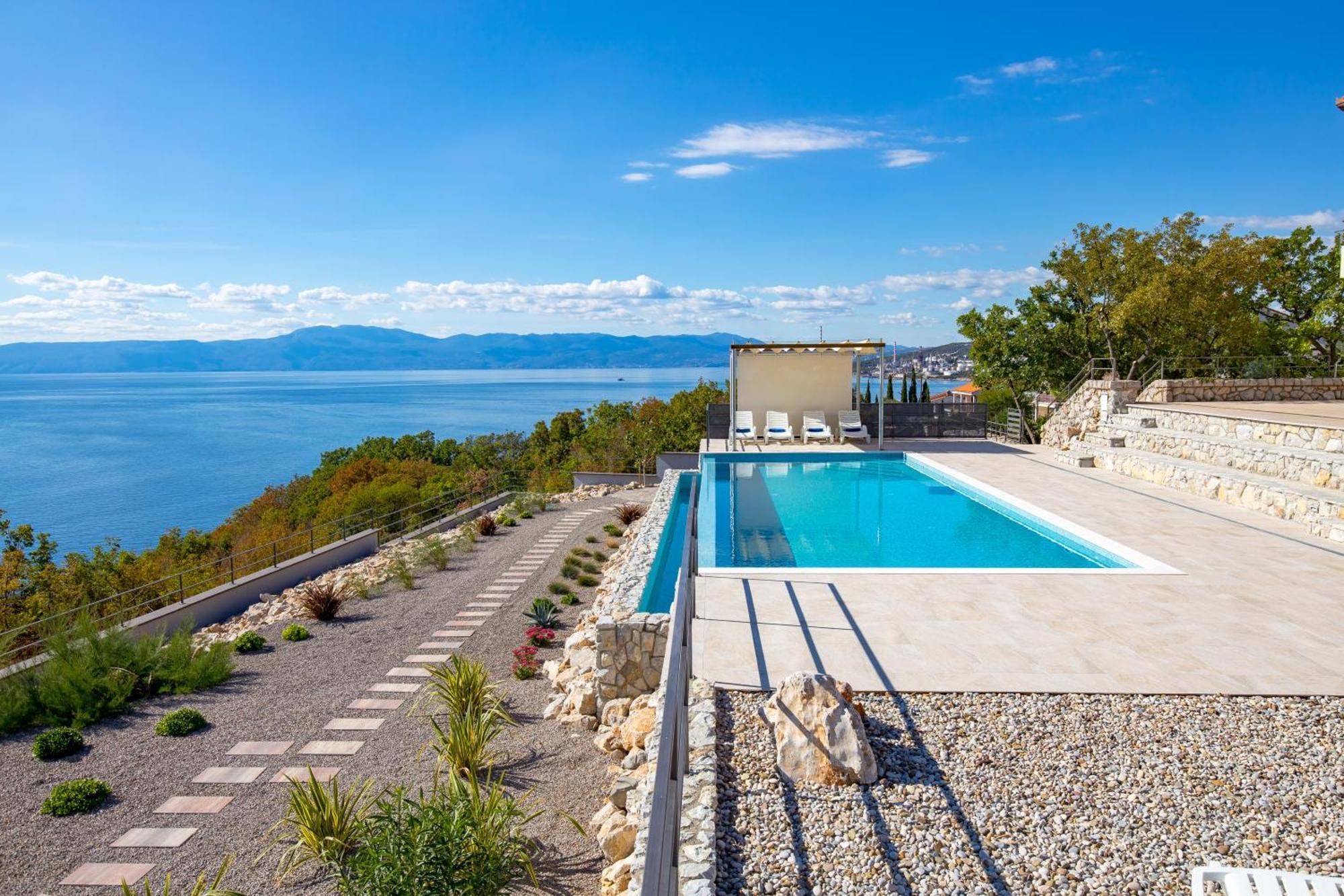 Luxury Villa Ostro With Pool & Krk Bridge View Kraljevica Zewnętrze zdjęcie