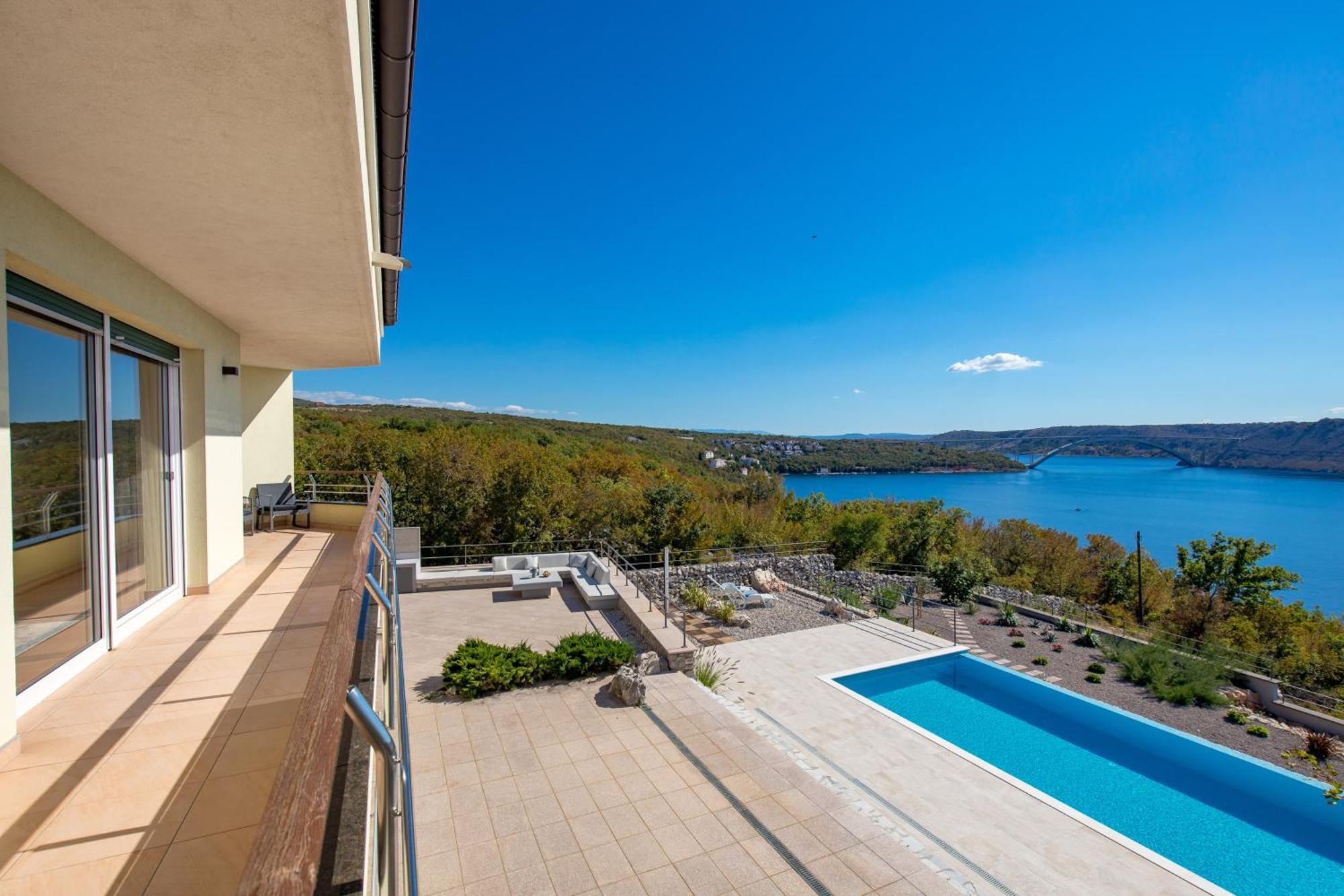 Luxury Villa Ostro With Pool & Krk Bridge View Kraljevica Zewnętrze zdjęcie