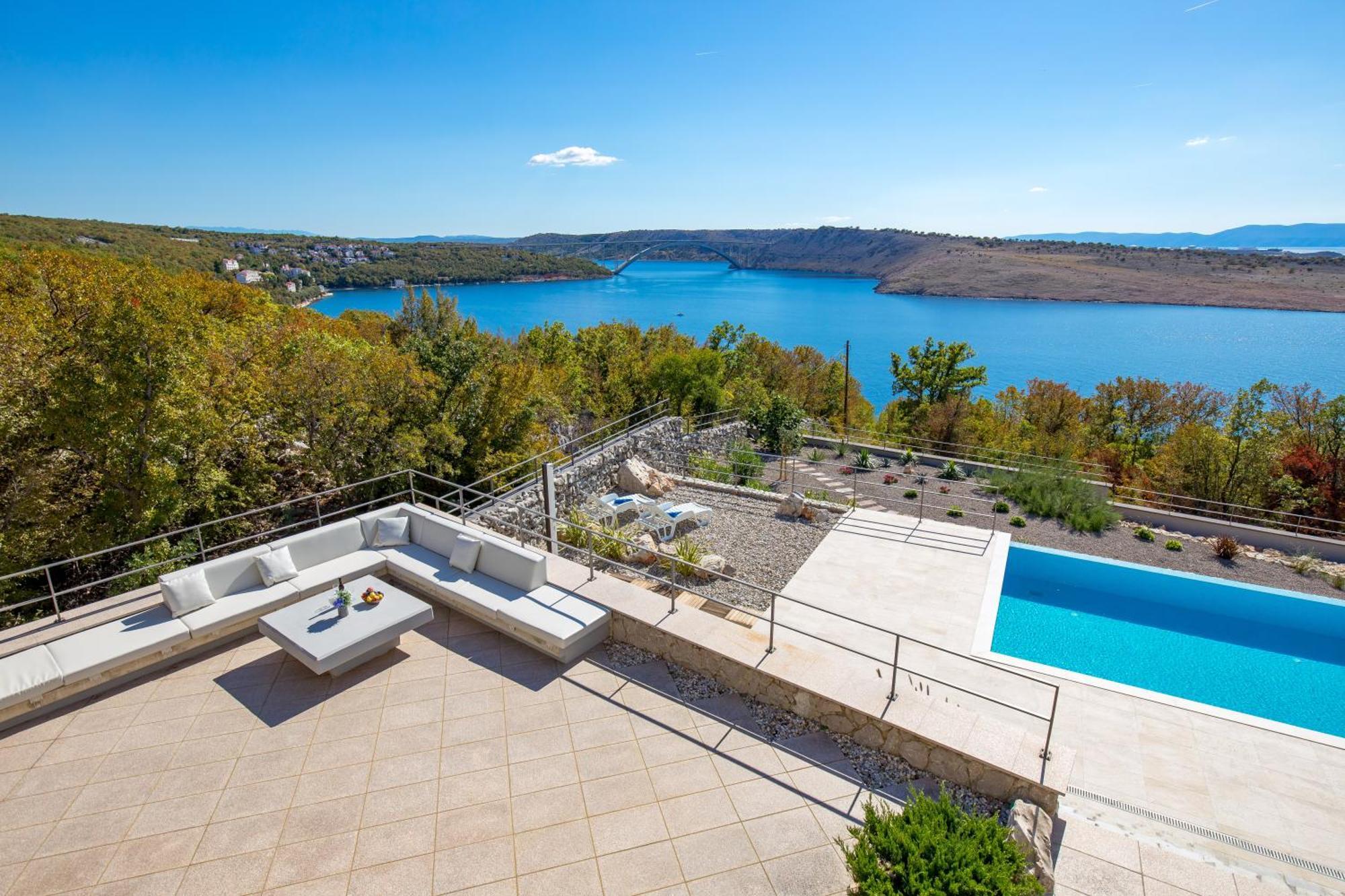 Luxury Villa Ostro With Pool & Krk Bridge View Kraljevica Zewnętrze zdjęcie