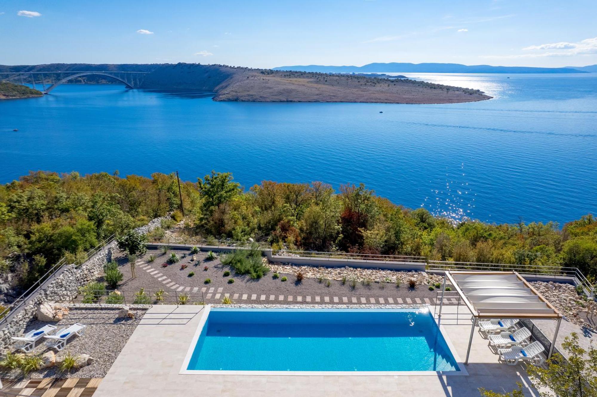 Luxury Villa Ostro With Pool & Krk Bridge View Kraljevica Zewnętrze zdjęcie