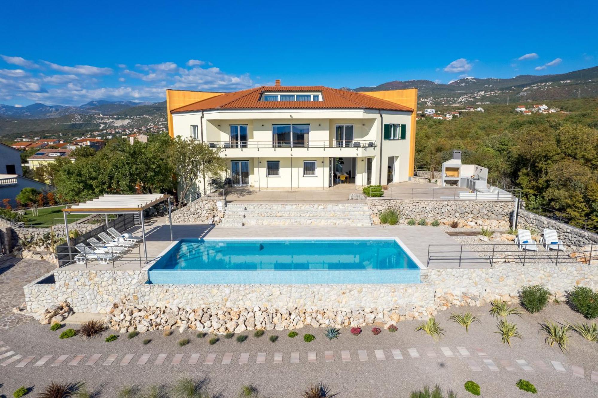 Luxury Villa Ostro With Pool & Krk Bridge View Kraljevica Zewnętrze zdjęcie