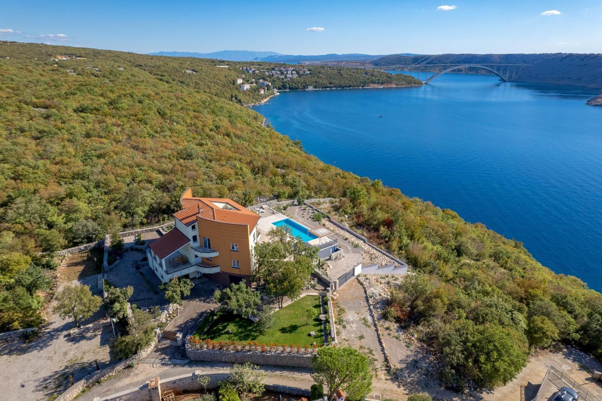 Luxury Villa Ostro With Pool & Krk Bridge View Kraljevica Zewnętrze zdjęcie